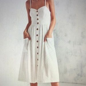 Urban outfitters cooperative beige button up dress